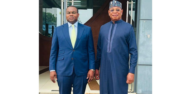 SG MOWCA With the Hon Minister of Transport, Telecommunications and Postal Services, Equatorial Guinea Mr. Evito Oma